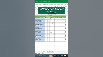 Make Attendance Tracker in Excel #attendancesheet #excel #microsoftexcel