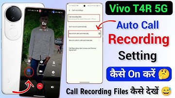 Vivo T4r 5g Auto Call Recording Kaise On Kare | Vivo T4r Auto Call Recording Setting Kaise Kare 