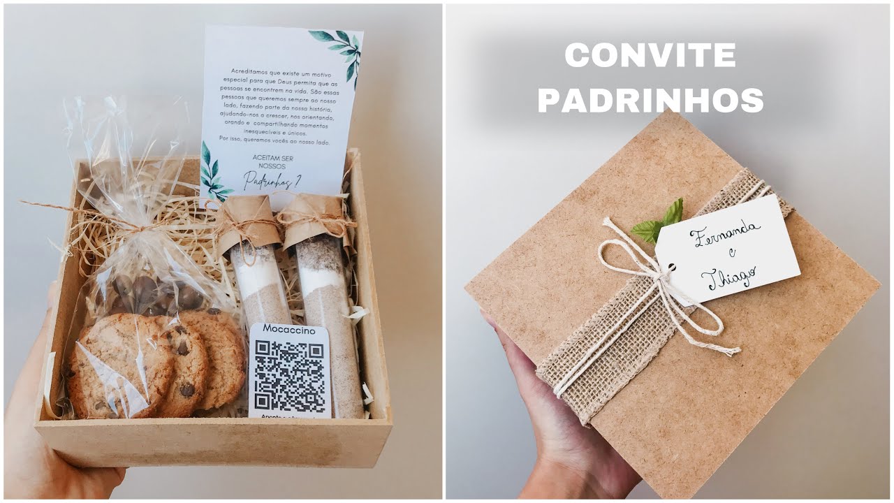CONVITE dos PADRINHOS - Faça você mesmo!