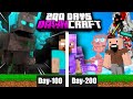 I Survive 200 Days in DawnCraft | the curse nether