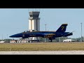 Blue angel 7 arrival at orlando sanford international airport for the 2024 orlando air show
