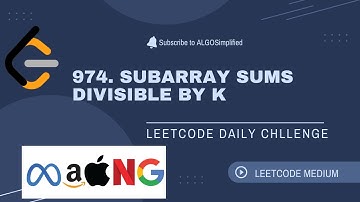 974. Subarray Sums Divisible by K || LEETCODE DAILY CHALLENGE || ALGOSimplified