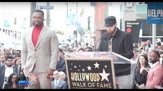EMINEM GIVES A TOUCHING SPEECH AT 50 CENT'S HOLLYWOOD WALK OF FAME CEREMONY