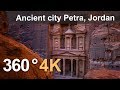 360 ancient city petra jordan 4k aerial