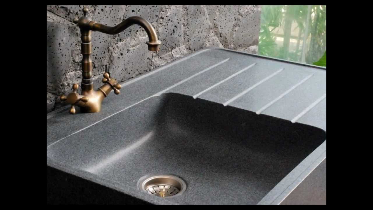 Evier en pierre (granit) pour cuisine évier à poser youtube