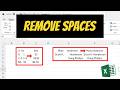 How To Remove Spaces In Excel