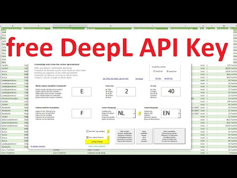 Excel Text Translator with FREE DeepL API Key - mass text translation in EXCEL - fully automatic