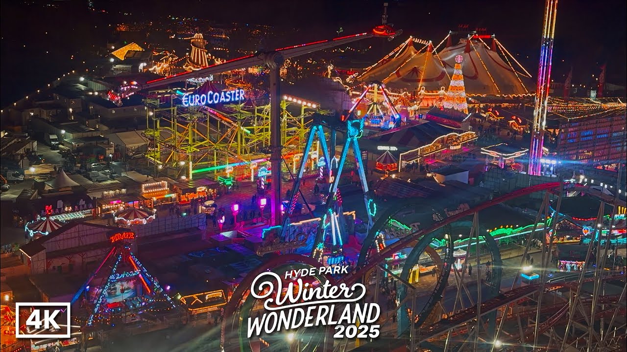 London's Hyde Park Winter Wonderland 2025 | Best destination for festive fun in London 🎡🎄✨ | 4K HDR
