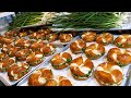 속재료 듬뿍 들어간 맛없없 조합! 빵덕후들이 오픈런하는 크림치즈 대파베이글 만들기 cream cheese bagel with scallion - korean street food