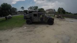 slant back Humvee POV drive and full acceleration