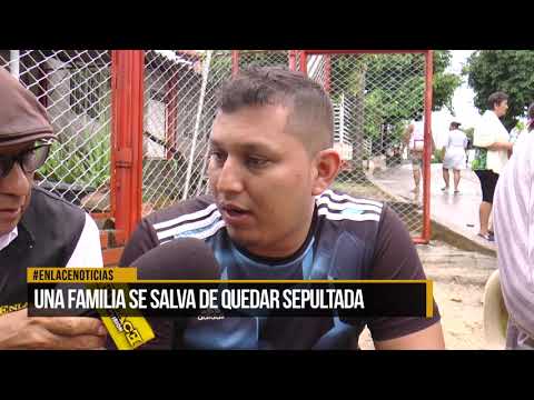 Una familia se salva de quedar sepultada tras derrumbe de tierra