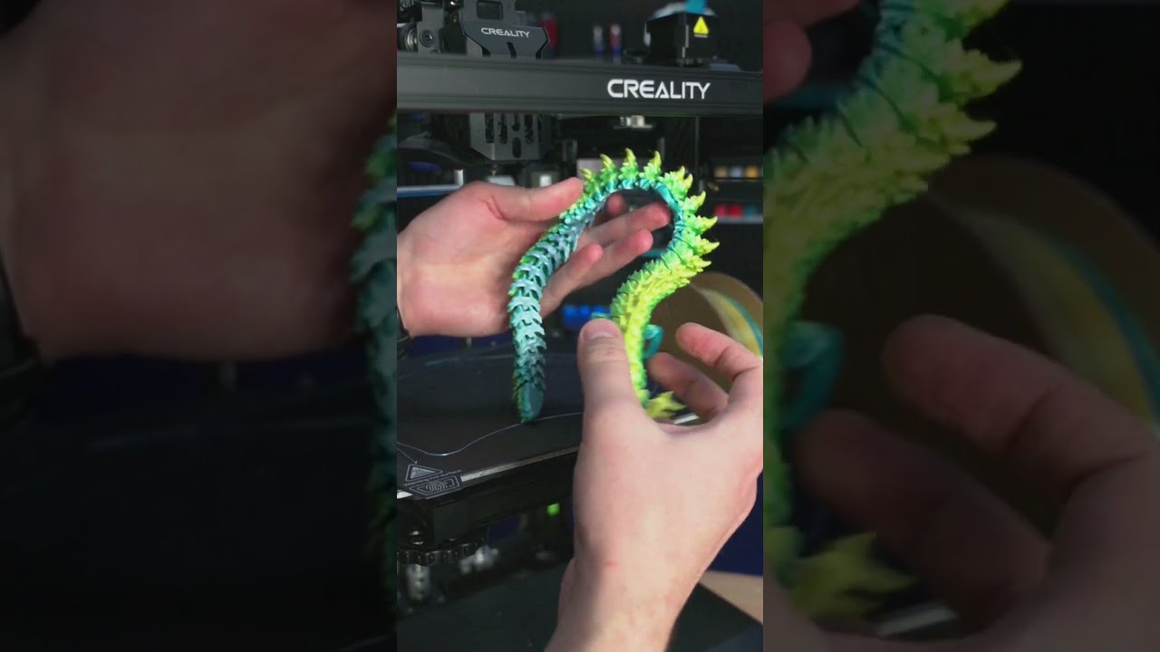 3d Printed Articulated Dragon Ender 5 S1 Unboxing