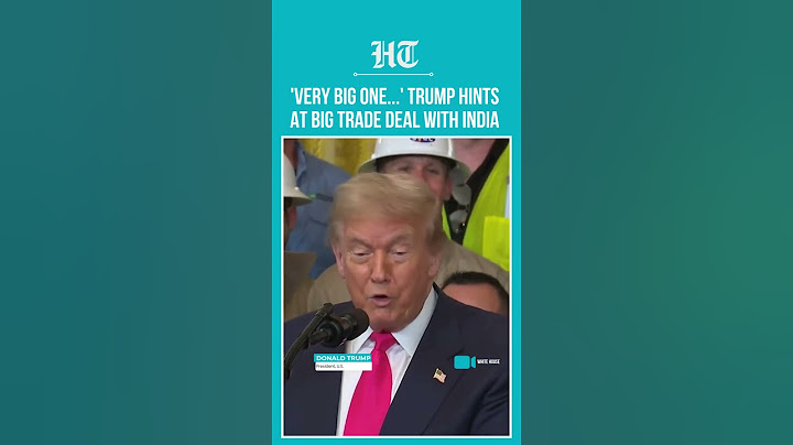 Il presidente degli Stati Uniti Donald Trump accenna a un importante accordo commerciale con l'In...