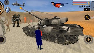 Vegas Crime Simulator (Red Super Hero With Iron Tank) Army Portal Block Tank - Android Gameplay HD screenshot 3