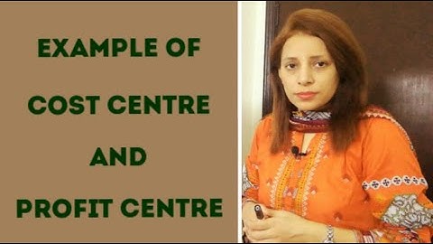 Simple example to differentiate between cost and profit centres