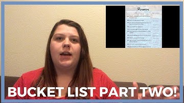 Bucket List Part 2! *DCP Fall 2018*