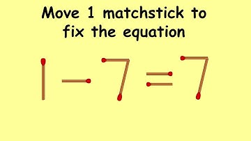 Fix 1-7=7 | Match Stick Puzzles #87 | Puzzles with Answer | Move 1 matchstick