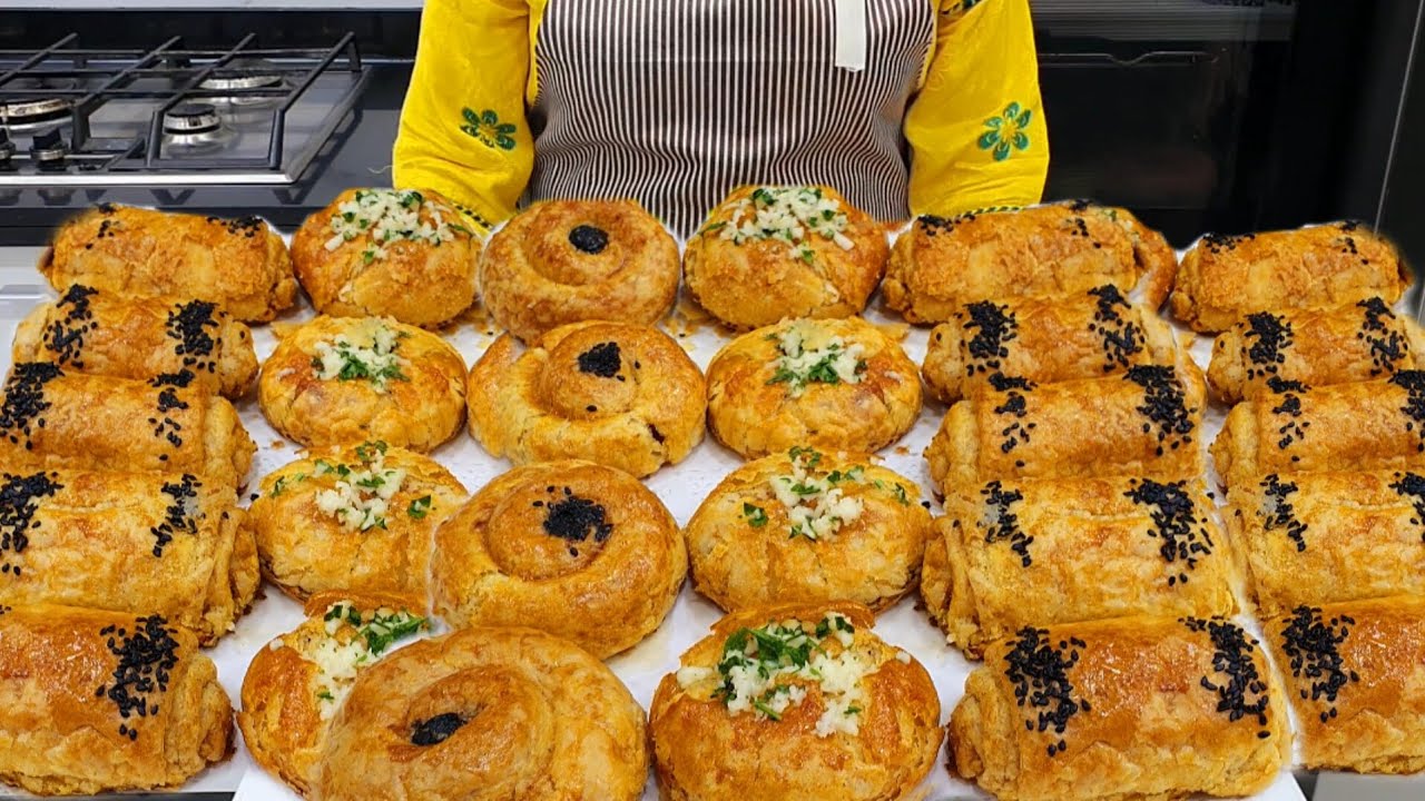 غتولي مدمنة عليهم‼️😱 مسمن معمر ب3 حشوات  بعجين سحري بحال ورقة البسطيلة والحشوة غاية في الروعة👌