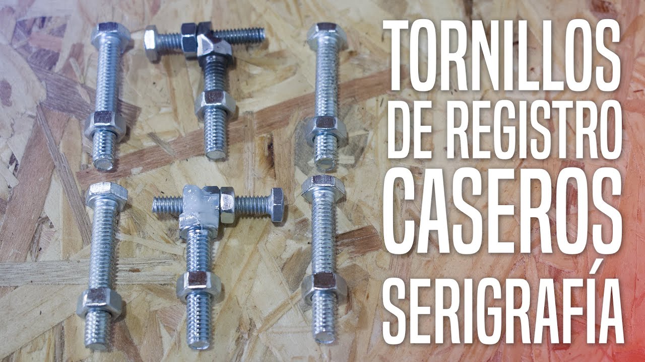 TORNILLOS DE REGISTRO CASEROS PARA MESA LINEAL/ #SERIGRAFIA