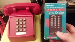 Demo of a Radio Shack Pocket Tone Dialer & a standard landline phone screenshot 5