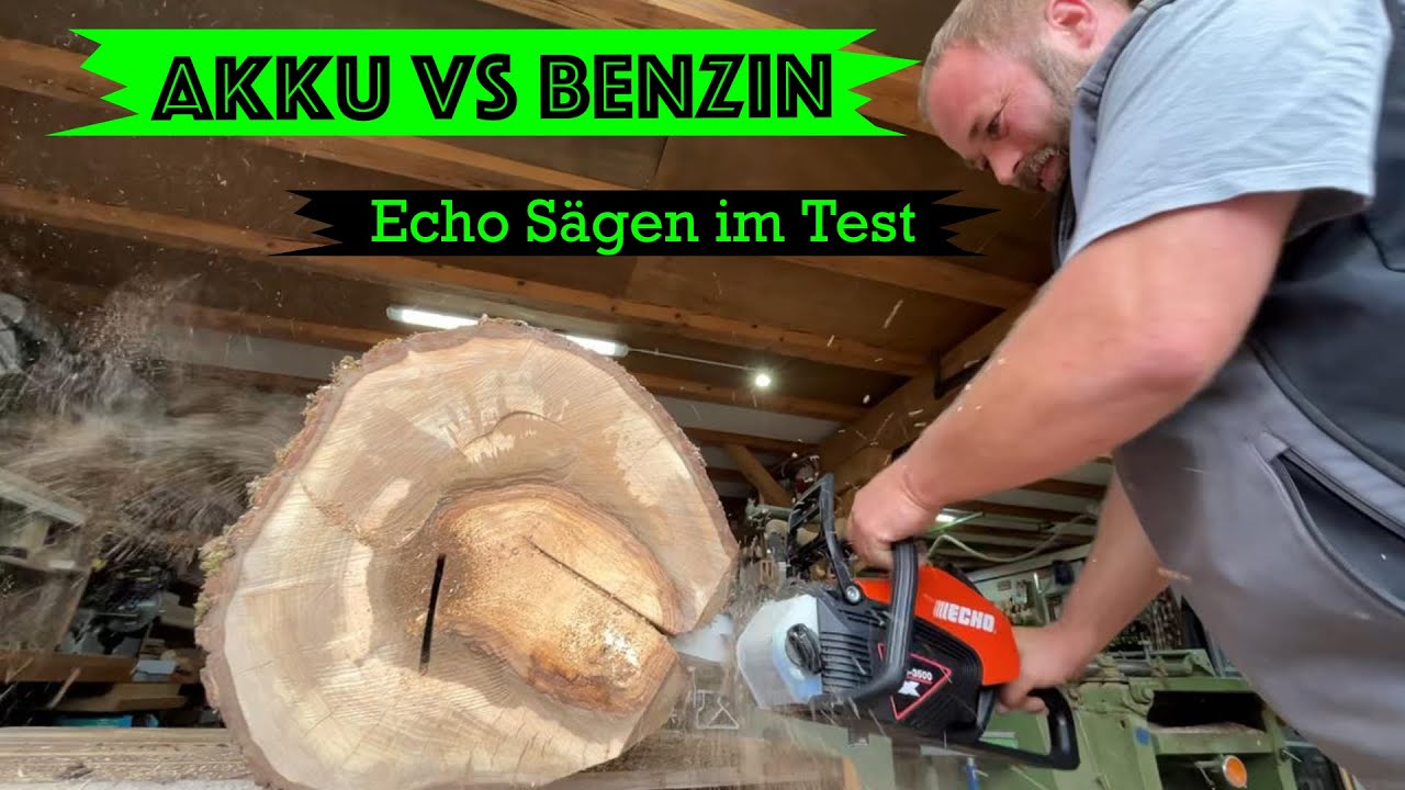 Akku VS Benzin - Haben die Akkusägen genug Power ? Echo Sägen im Test !