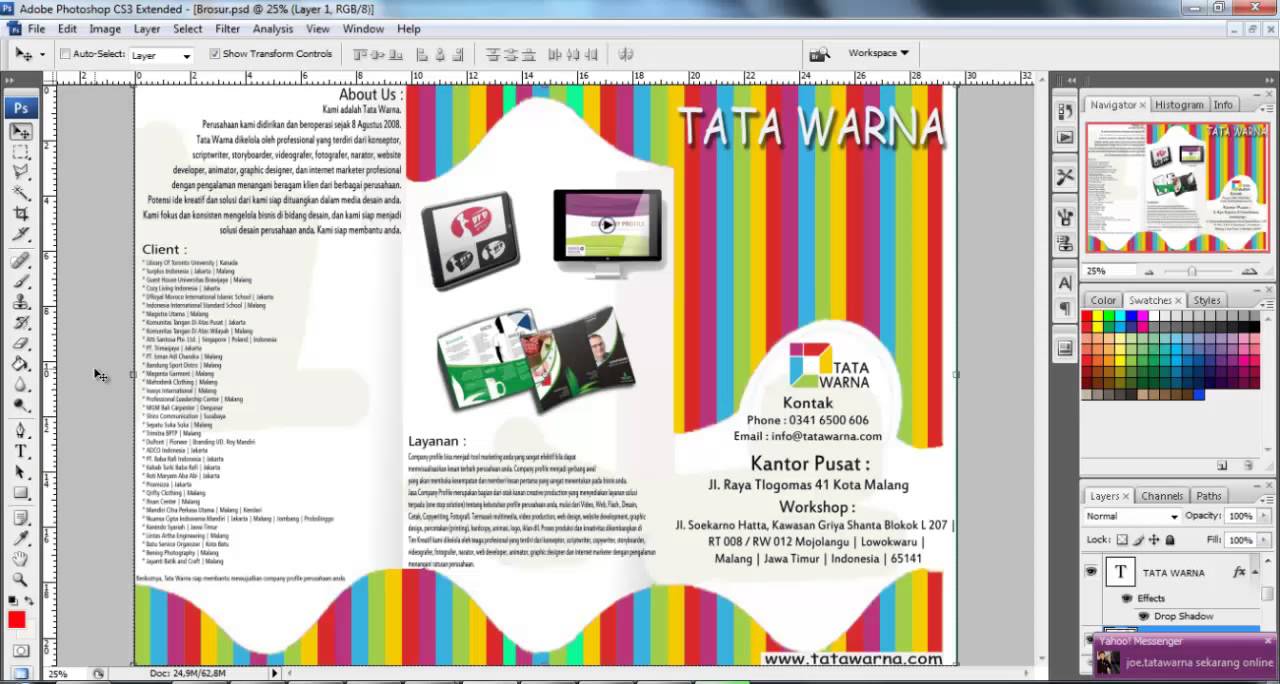 Cara Membuat Desain Brosur dengan Adobe Photoshop - YouTube
