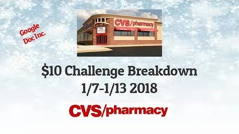 1/7-1/13 CVS $10 Challenge Breakdown// Google Doc Inc.