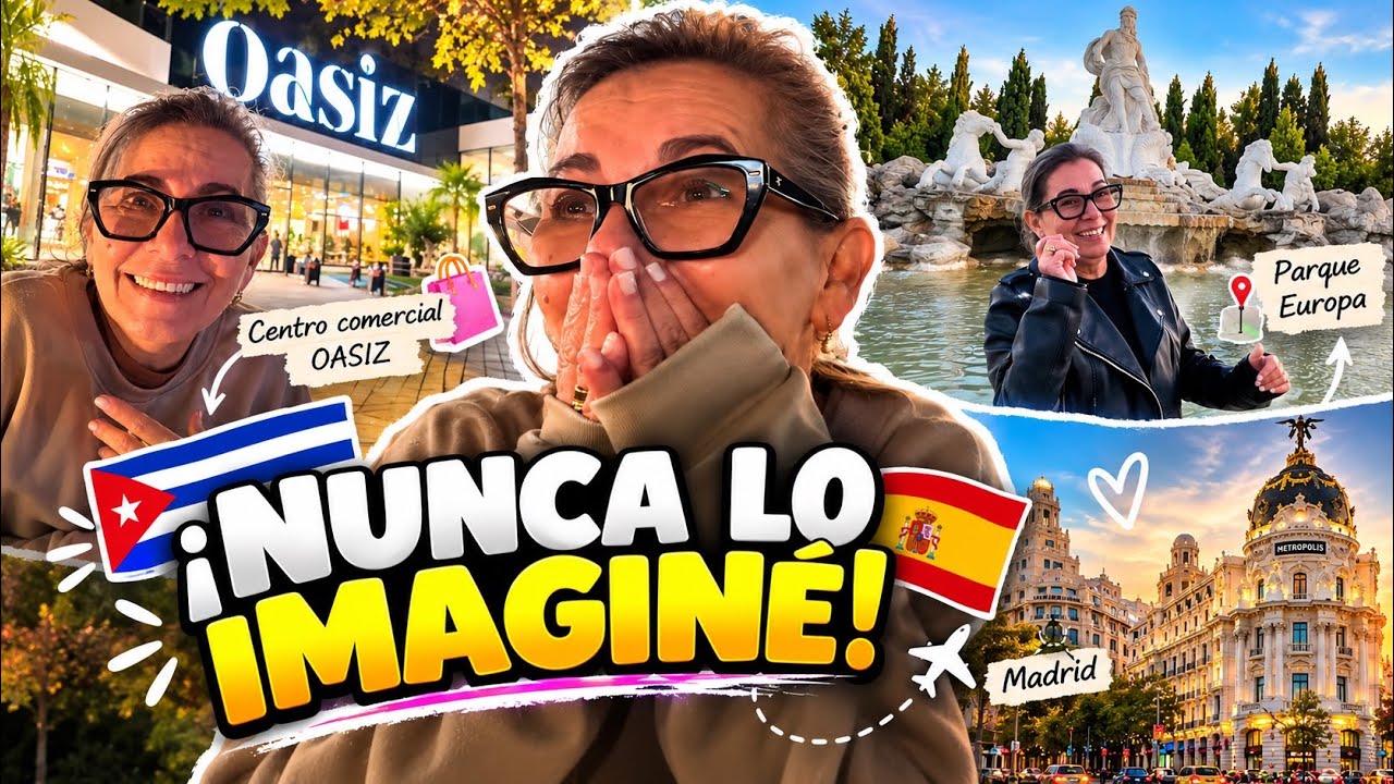 MI MAMÁ CUBANA SE EMOCIONA EN MADRID 🥹🇨🇺 A SUS 60 AÑOS VIVE LO QUE NUNCA IMAGINÓ