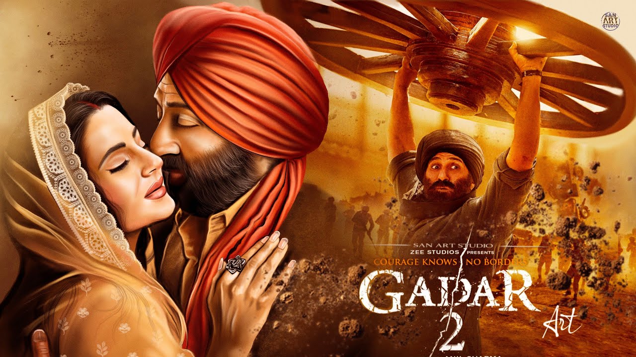 GADAR 2 | Sunny Deol | Ameesha Patel | Anil Sharma Film | Realistic Art in Procreate 
