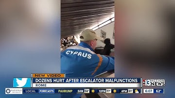 New video of escalator malfunction in Rome