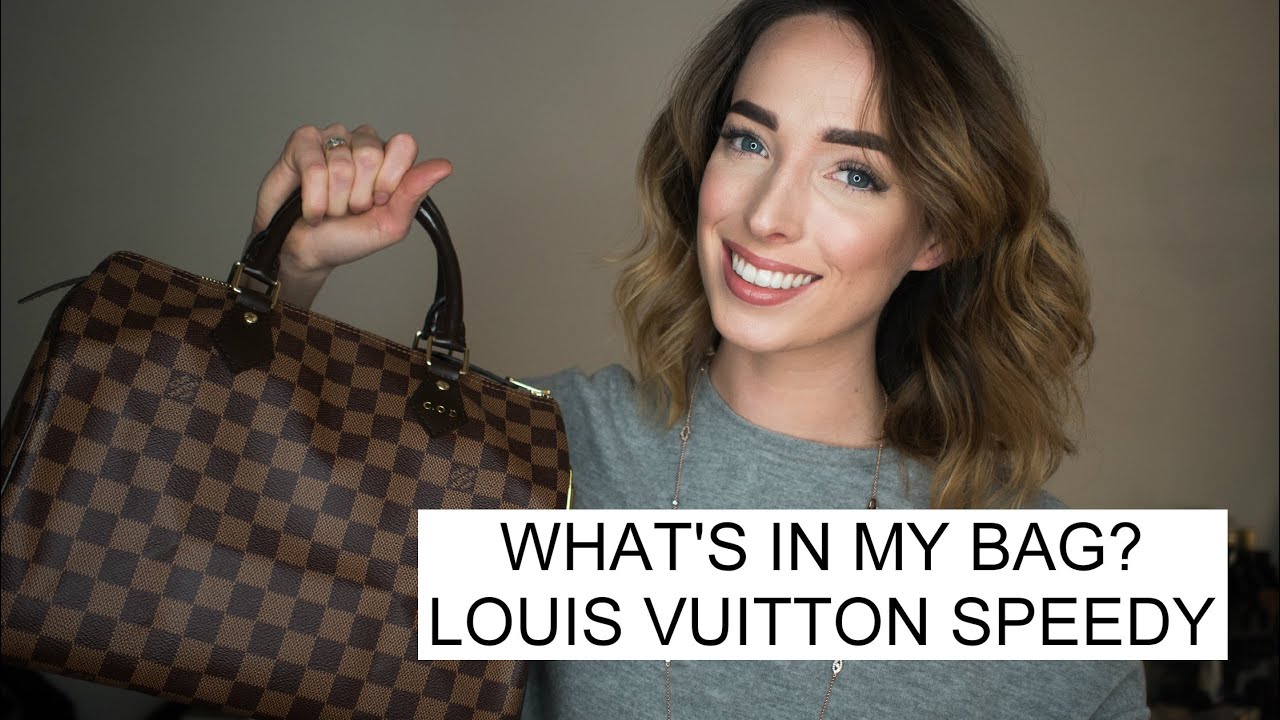 LOUIS VUITTON SPEEDY 30 DAMIER EBENE REVIEW + WHAT'S IN MY BAG