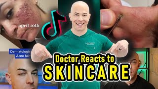 Viral TikTok Reactions - Skincare, Pimple Popping, Cyst Popping, Extractions - Doctor Reacts