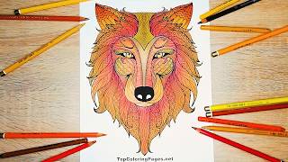 Let's color a cool mandala! 🦊 Fox coloring page shading