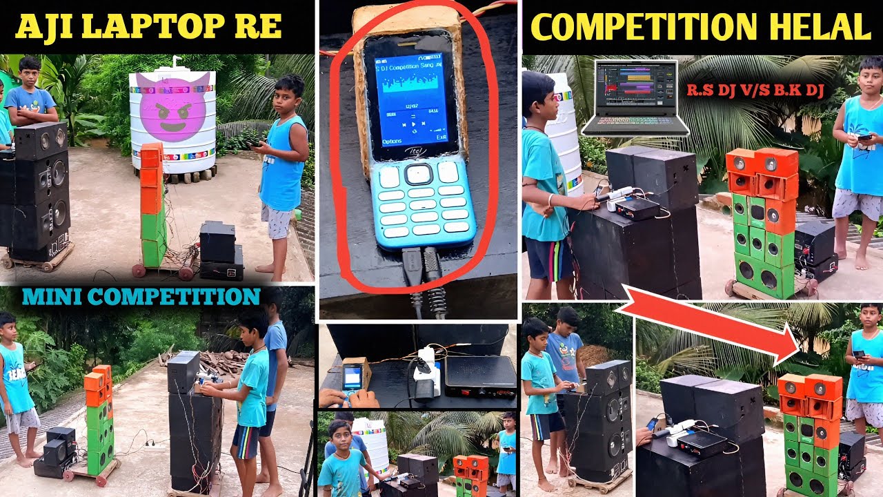 Aji Laptop Re Competition Helal 💻| R.S dj V/S B.K DJ | Mini Dj Competition | Dj New Box Setup |home
