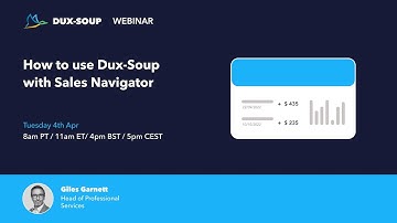 How to use Dux Soup with Sales Navigator