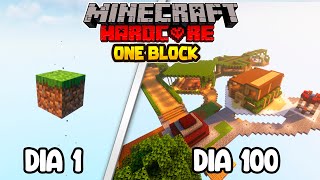 Sobreviví 100 Días Empezando desde un solo bloque en MINECRAFT HARDCORE