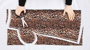 NO ZIPPER, NO ELASTIC‼️ 1 Meter Fabric‼️ Super Easy Skirt Sewing with Side Pockets