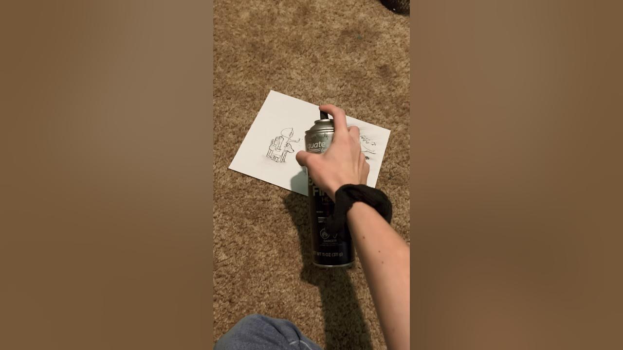Using hairspray for charcoal art?! shorts viral YouTube