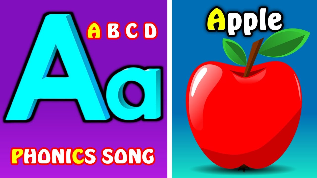 Phonics Song with TWO Words - A For Apple - ABC Alphabet Songs with ...