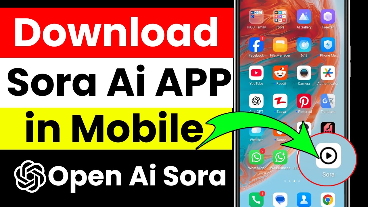 Загрузка приложения Sora Ai | Как скачать приложение Sora | Как установить приложение Sora Ai на ...