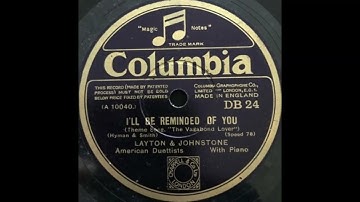 Layton & Johnstone - I'll Be Reminded of You