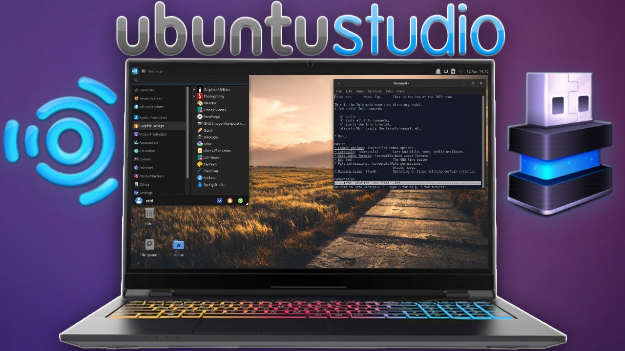 Ubuntu Studio  Installation and Preview - YouTube