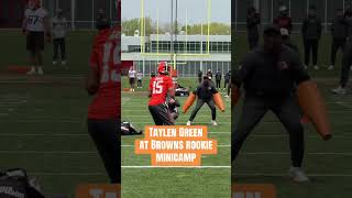 Watch QB Taylen Green at Browns rookie minicamp#browns #nfl #razorbacks #sec