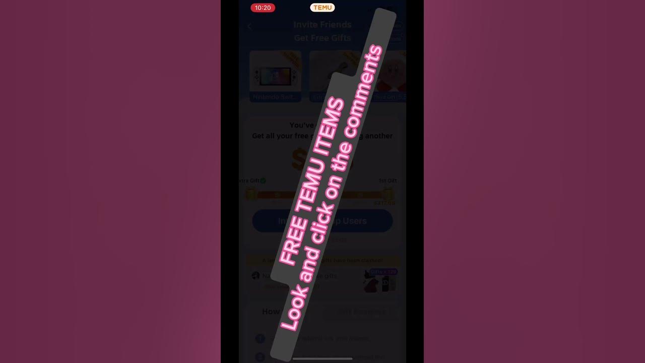 Temu glitch for items just click the link blow YouTube