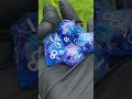 🌌 Aurora Nebula Dice Set – Handmade Blue Purple Pink Resin Dice with Cloud Effect | Wolff dice #dnd