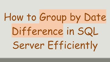 How to Group by Date Difference in SQL Server Efficiently