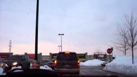 Canada, Ontario, London: Idiot blocks a busy intersection.