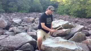 Ringing Rocks County Park in Bucks County, Pennsylvania