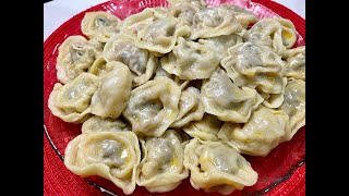 Homemade Traditional Russian Dumplings  'Pelmeni'. So delicious!