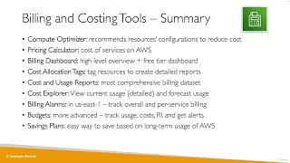 Ultimate AWS Certified Cloud Practitioner-2023 - Billing Summary